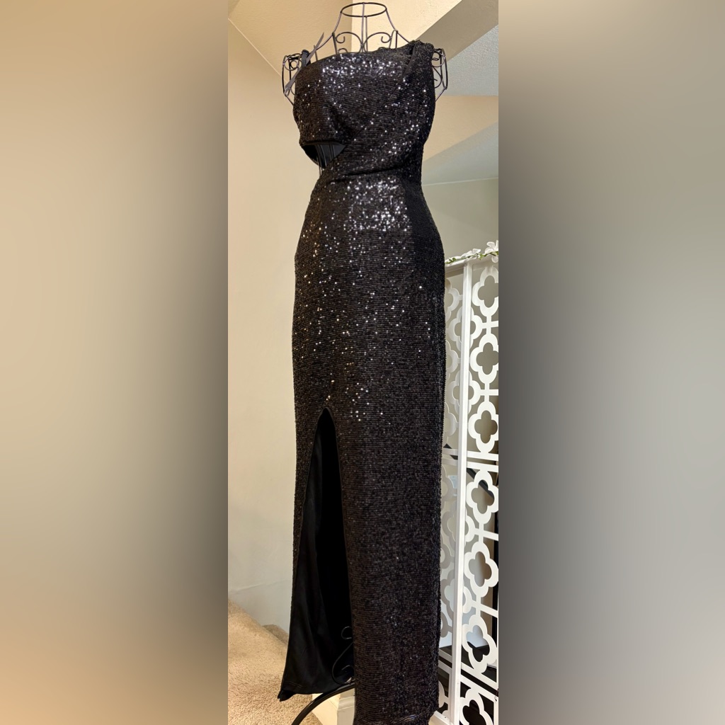 Rachel Rachel Roy Black Sequin Pencil Dress
